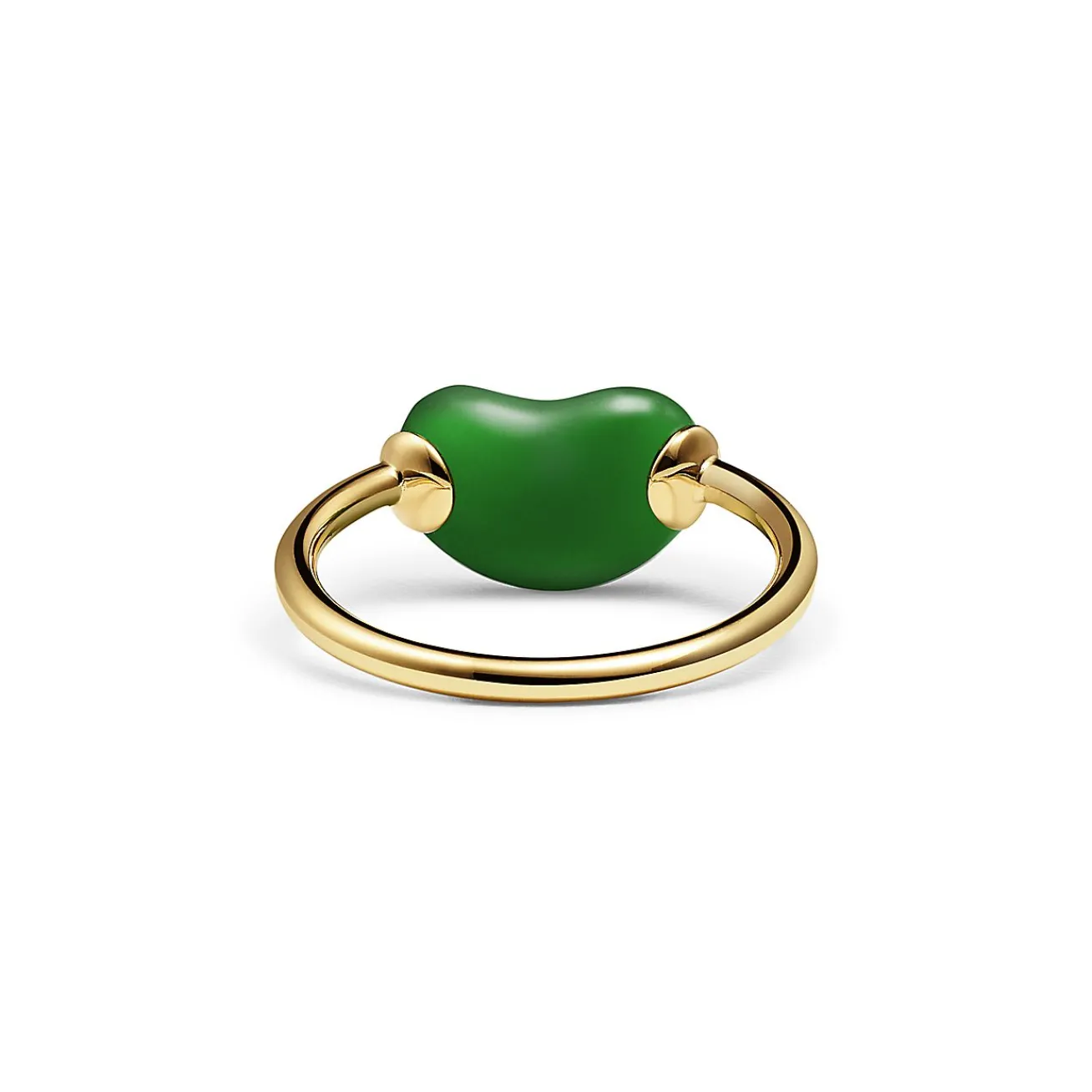 Tiffany & Co. Elsa Peretti® Bean® design Ring in Yellow Gold with Green Jade, 12 mm | ^ Rings|New Jewelry