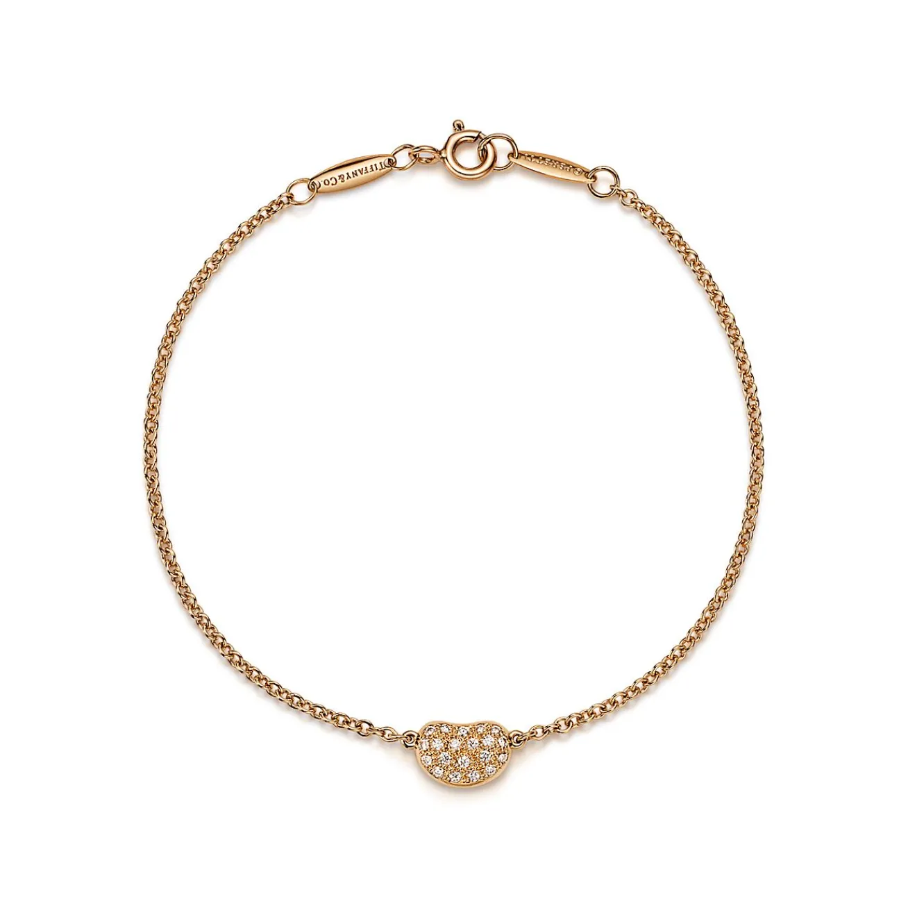 Tiffany & Co. Elsa Peretti® Bean® design Bracelet in Yellow Gold with Diamonds | ^ Bracelets|New Jewelry