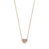 Tiffany & Co. Elsa Peretti® Bean® design Pendant in Rose Gold with Pavé Diamonds, 6.5 mm | ^ Necklaces & Pendants|Rose Gold Jewelry
