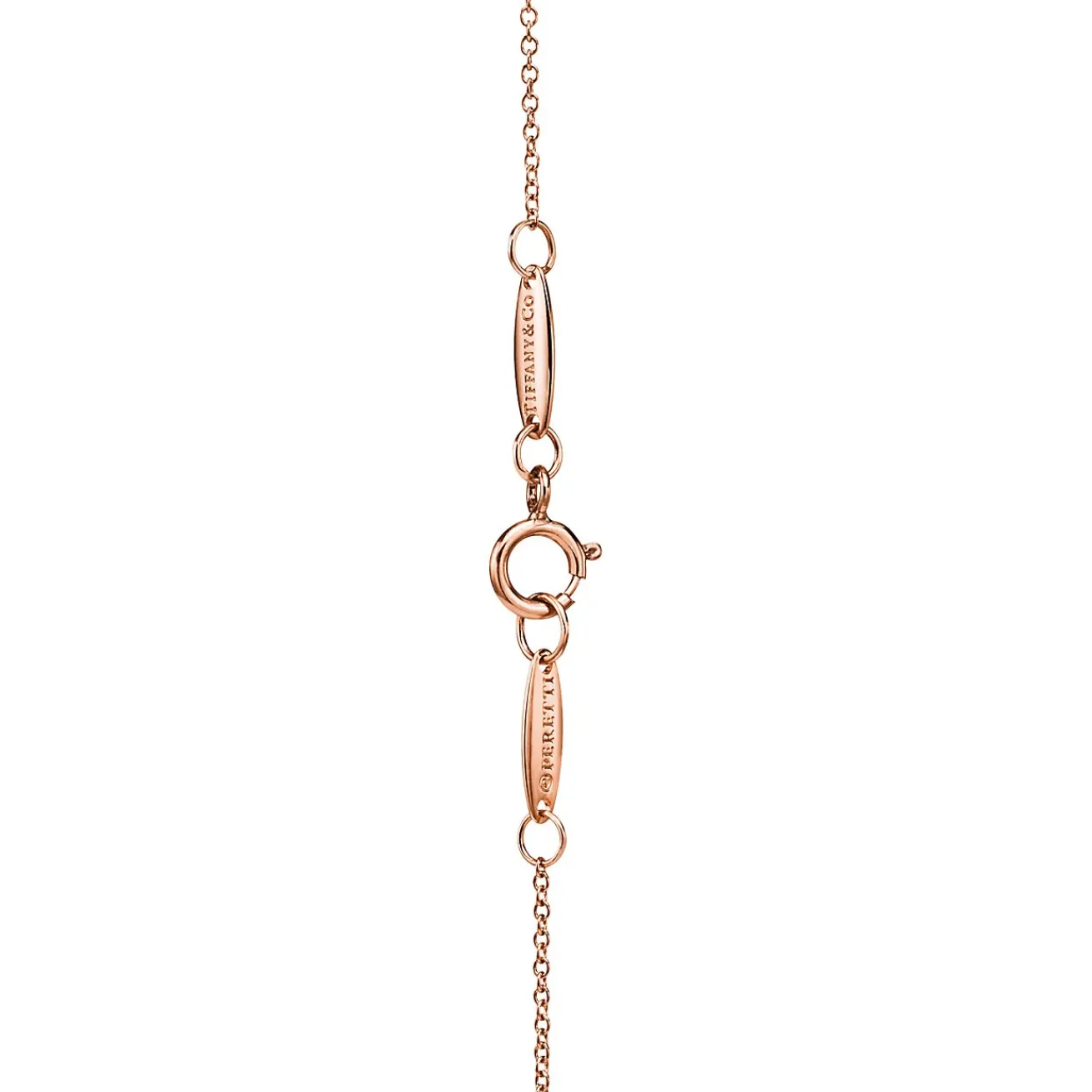 Tiffany & Co. Elsa Peretti® Bean® design Pendant in Rose Gold with Pavé Diamonds, 6.5 mm | ^ Necklaces & Pendants|Rose Gold Jewelry