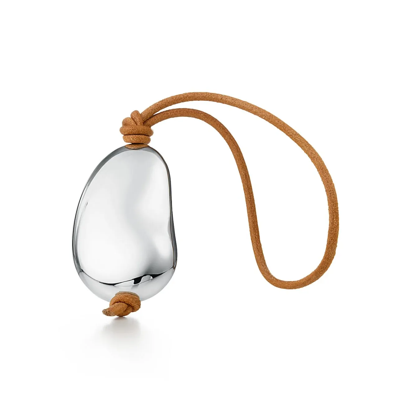 Tiffany & Co. Elsa Peretti® Bean® key ring in sterling silver with leather. | ^ Key Rings|Accessories