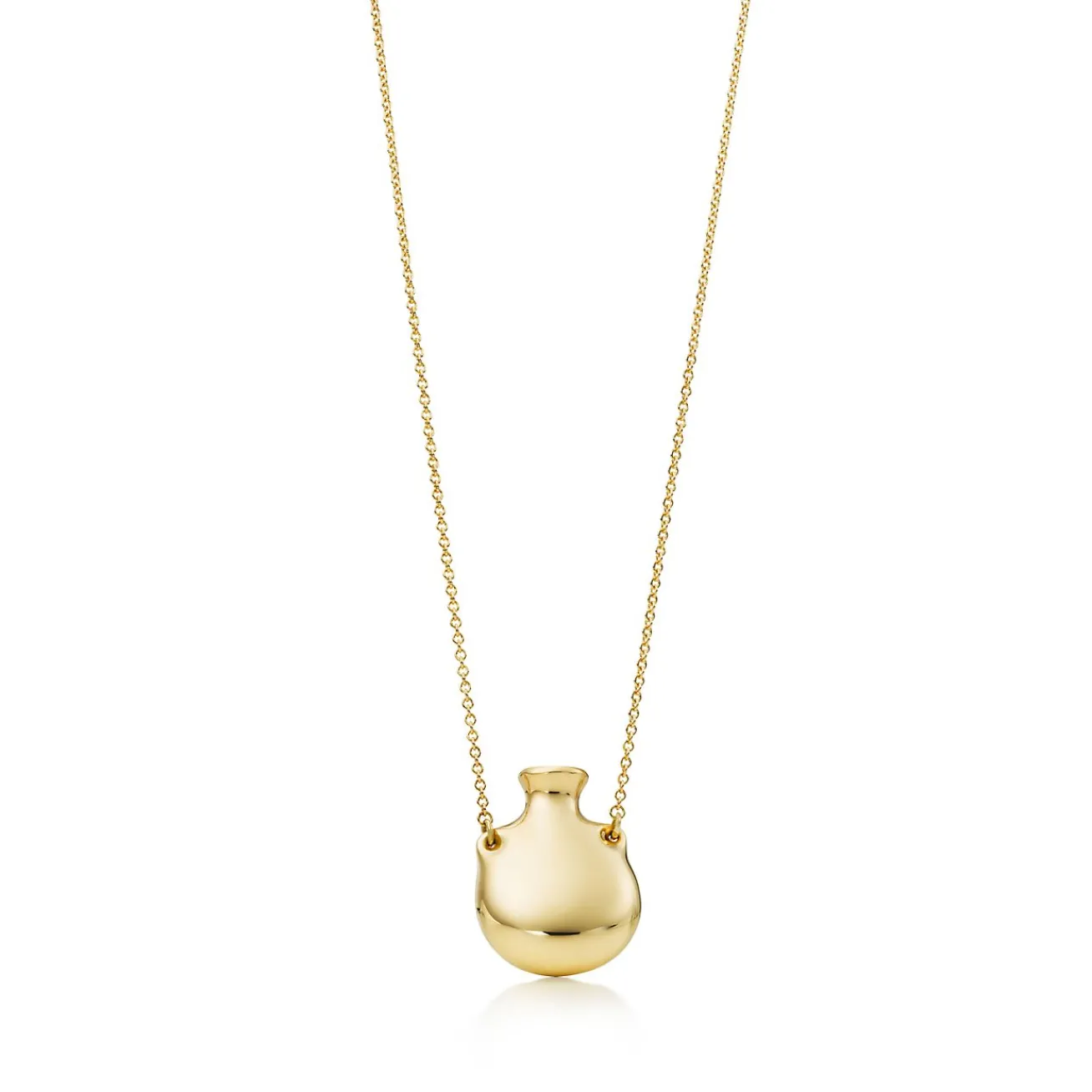 Tiffany & Co. Elsa Peretti® Bottle open bottle pendant in 18k gold, small. | ^ Necklaces & Pendants|Gold Jewelry