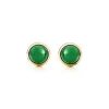 Tiffany & Co. Elsa Peretti® Cabochon earrings in 18k gold with green jade. | ^ Earrings|Gold Jewelry