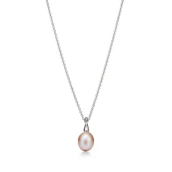 Tiffany & Co. Elsa Peretti® Cat Island pendant in silver with a freshwater cultured pearl. | ^ Necklaces & Pendants|Sterling Silver Jewelry