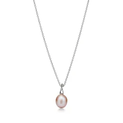 Tiffany & Co. Elsa Peretti® Cat Island pendant in silver with a freshwater cultured pearl. | ^ Necklaces & Pendants|Sterling Silver Jewelry