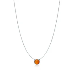 Tiffany & Co. Elsa Peretti® Color by the Yard Orange Chalcedony Pendant in Silver | ^ Necklaces & Pendants|Sterling Silver Jewelry