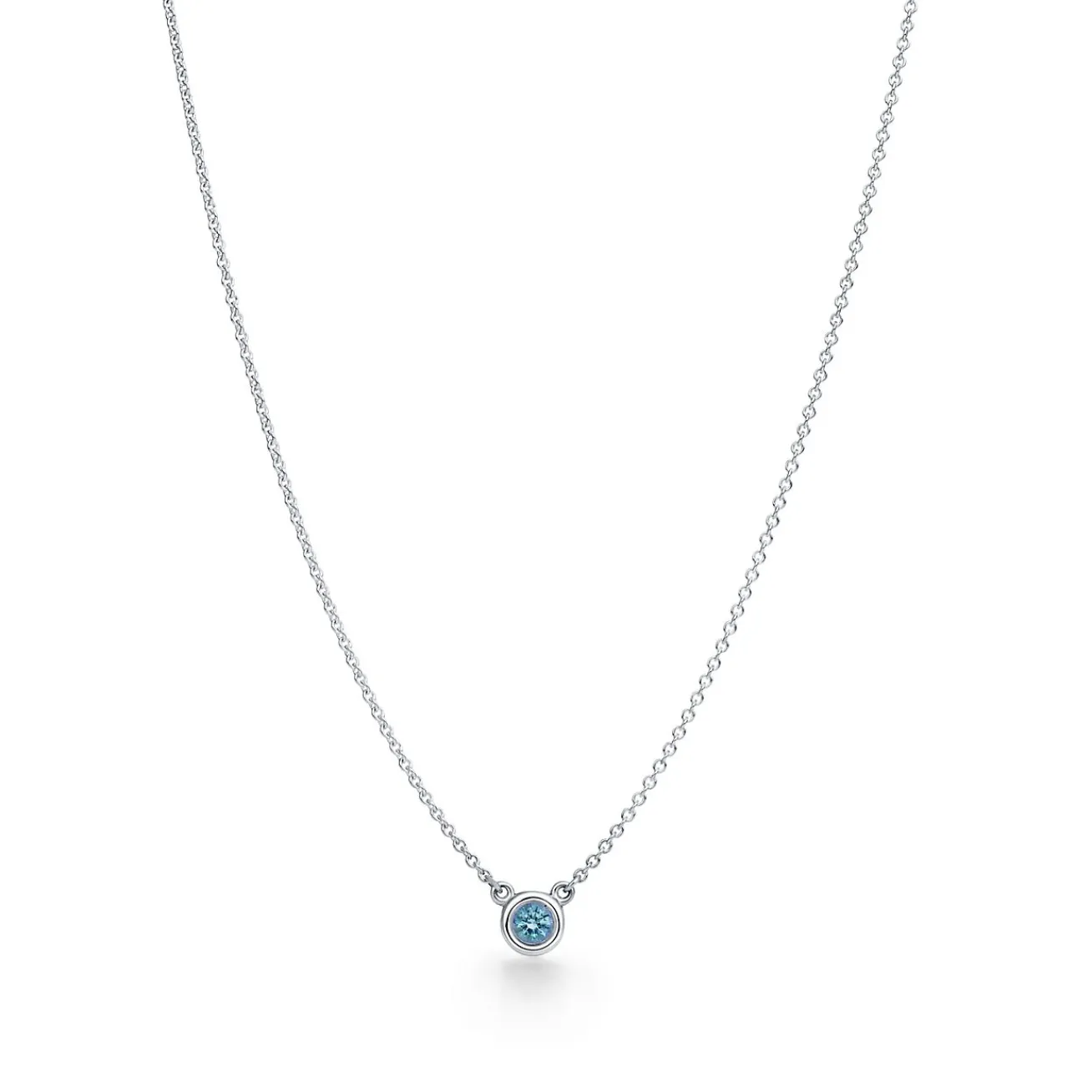 Tiffany & Co. Elsa Peretti® Color by the Yard Aquamarine Pendant in Silver | ^ Necklaces & Pendants|Gifts for Her