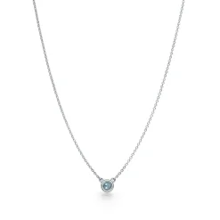 Tiffany & Co. Elsa Peretti® Color by the Yard Aquamarine Pendant in Silver | ^ Necklaces & Pendants|Gifts for Her