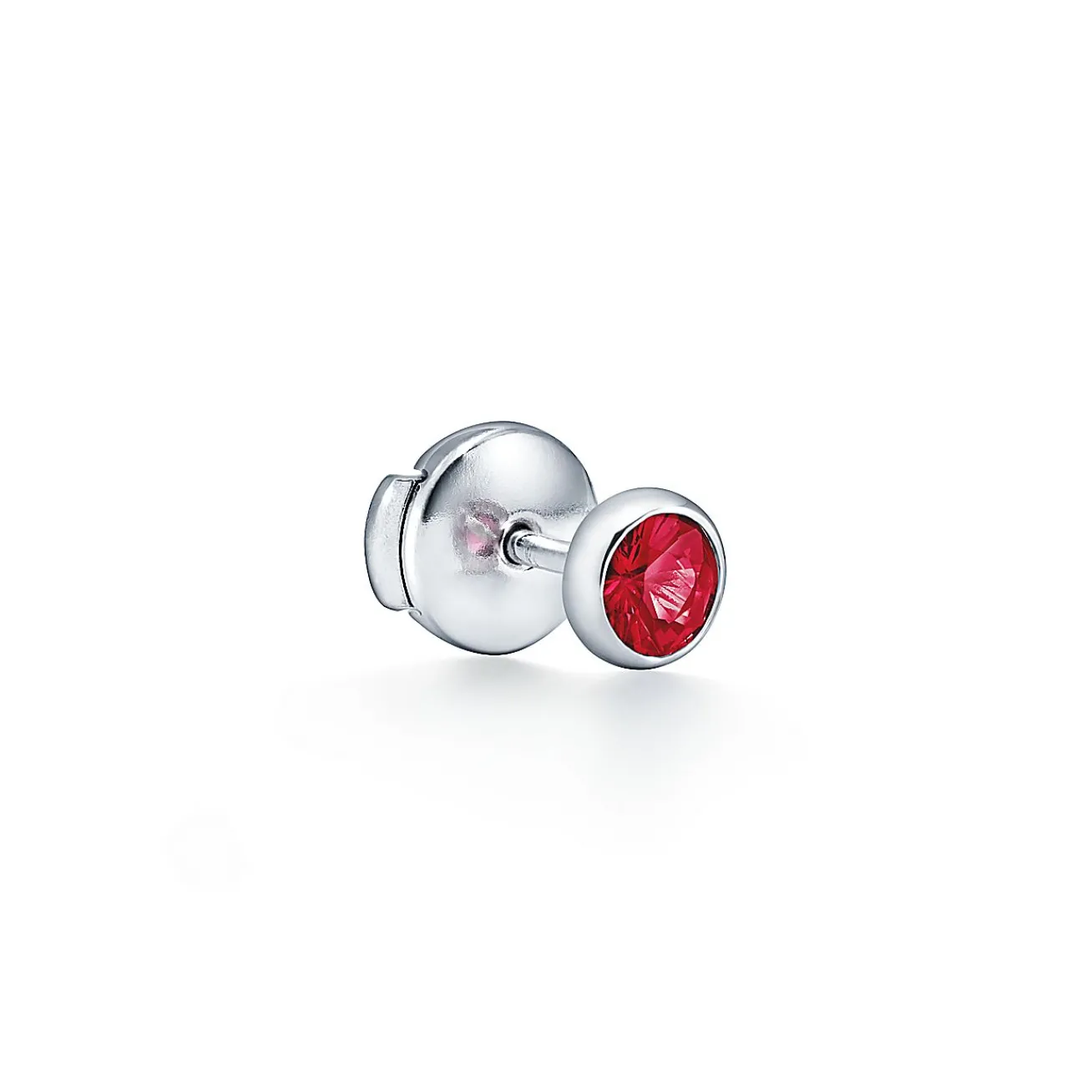 Tiffany & Co. Elsa Peretti® Color by the Yard earrings in platinum with rubies. | ^ Platinum Jewelry|Colored Gemstone Jewelry