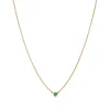 Tiffany & Co. Elsa Peretti® Color by the Yard Pendant in Yellow Gold with an Emerald | ^ Necklaces & Pendants|Dainty Jewelry