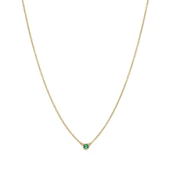 Tiffany & Co. Elsa Peretti® Color by the Yard Pendant in Yellow Gold with an Emerald | ^ Necklaces & Pendants|Dainty Jewelry
