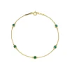 Tiffany & Co. Elsa Peretti® Color by the Yard bracelet in 18k gold with emeralds. | ^ Bracelets|Gold Jewelry