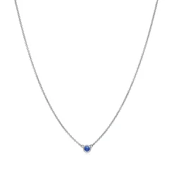 Tiffany & Co. Elsa Peretti® Color by the Yard Pendant in Platinum with a Sapphire | ^ Necklaces & Pendants|Platinum Jewelry