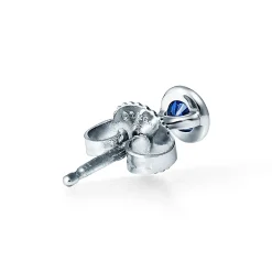 Tiffany & Co. Elsa Peretti® Color by the Yard earrings in platinum with sapphires. | ^ Earrings|Dainty Jewelry