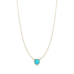 Tiffany & Co. Elsa Peretti® Color by the Yard Turquoise Pendant in Yellow Gold | ^ Necklaces & Pendants|Gold Jewelry