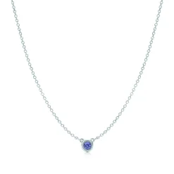Tiffany & Co. Elsa Peretti® Color by the Yard Tanzanite Pendant in Silver | ^ Necklaces & Pendants|Sterling Silver Jewelry