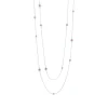 Tiffany & Co. Elsa Peretti® Color by the Yard necklace in silver with pink sapphires. | ^ Necklaces & Pendants|Sterling Silver Jewelry