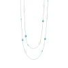 Tiffany & Co. Elsa Peretti® Color by the Yard sprinkle necklace in silver with turquoise. | ^ Necklaces & Pendants|Sterling Silver Jewelry