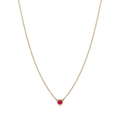 Tiffany & Co. Elsa Peretti® Color by the Yard Pendant in Yellow Gold with a Ruby | ^ Necklaces & Pendants|Gold Jewelry