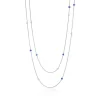 Tiffany & Co. Elsa Peretti® Color by the Yard sprinkle necklace in platinum with gemstones. | ^ Necklaces & Pendants|Platinum Jewelry