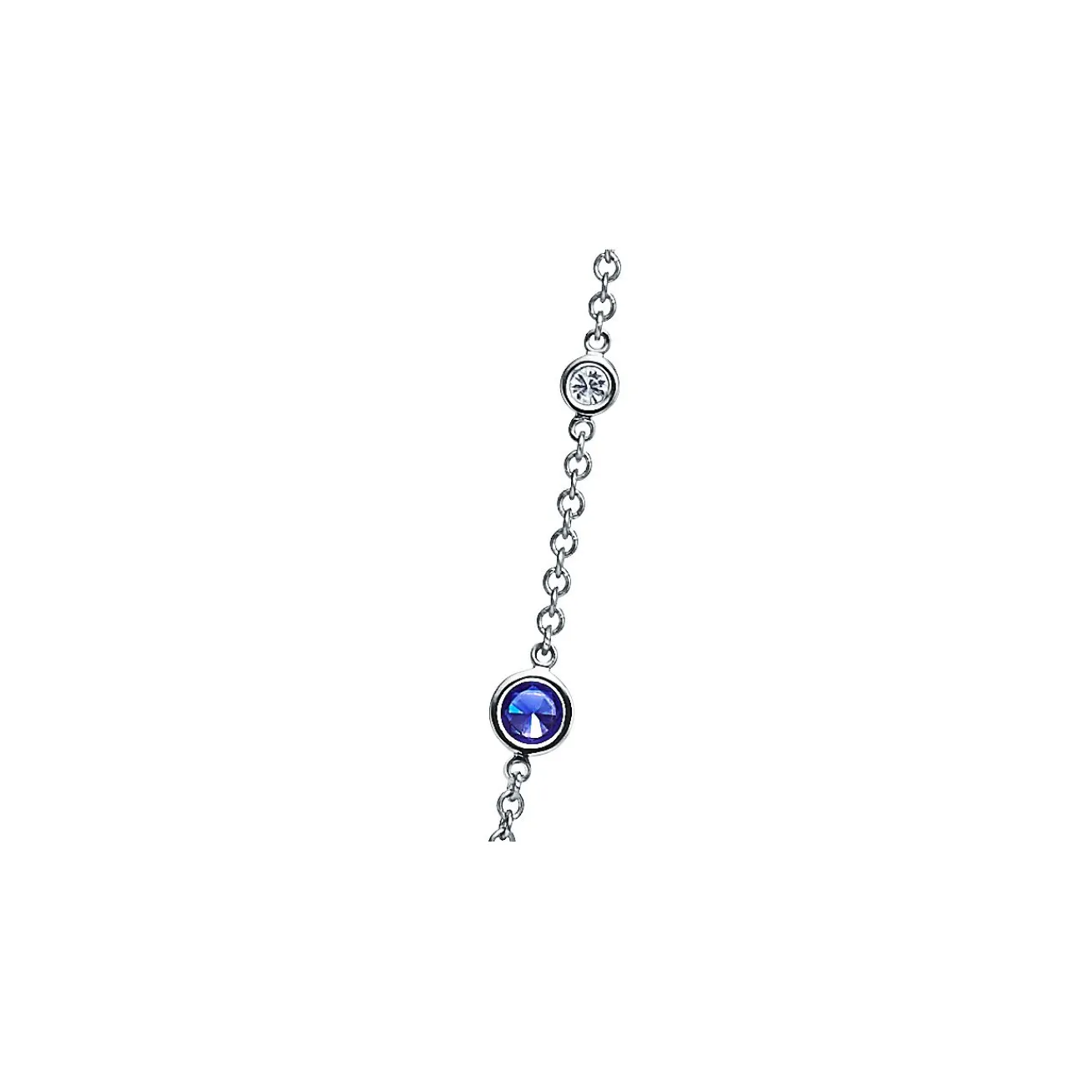 Tiffany & Co. Elsa Peretti® Color by the Yard sprinkle necklace in platinum with gemstones. | ^ Necklaces & Pendants|Platinum Jewelry