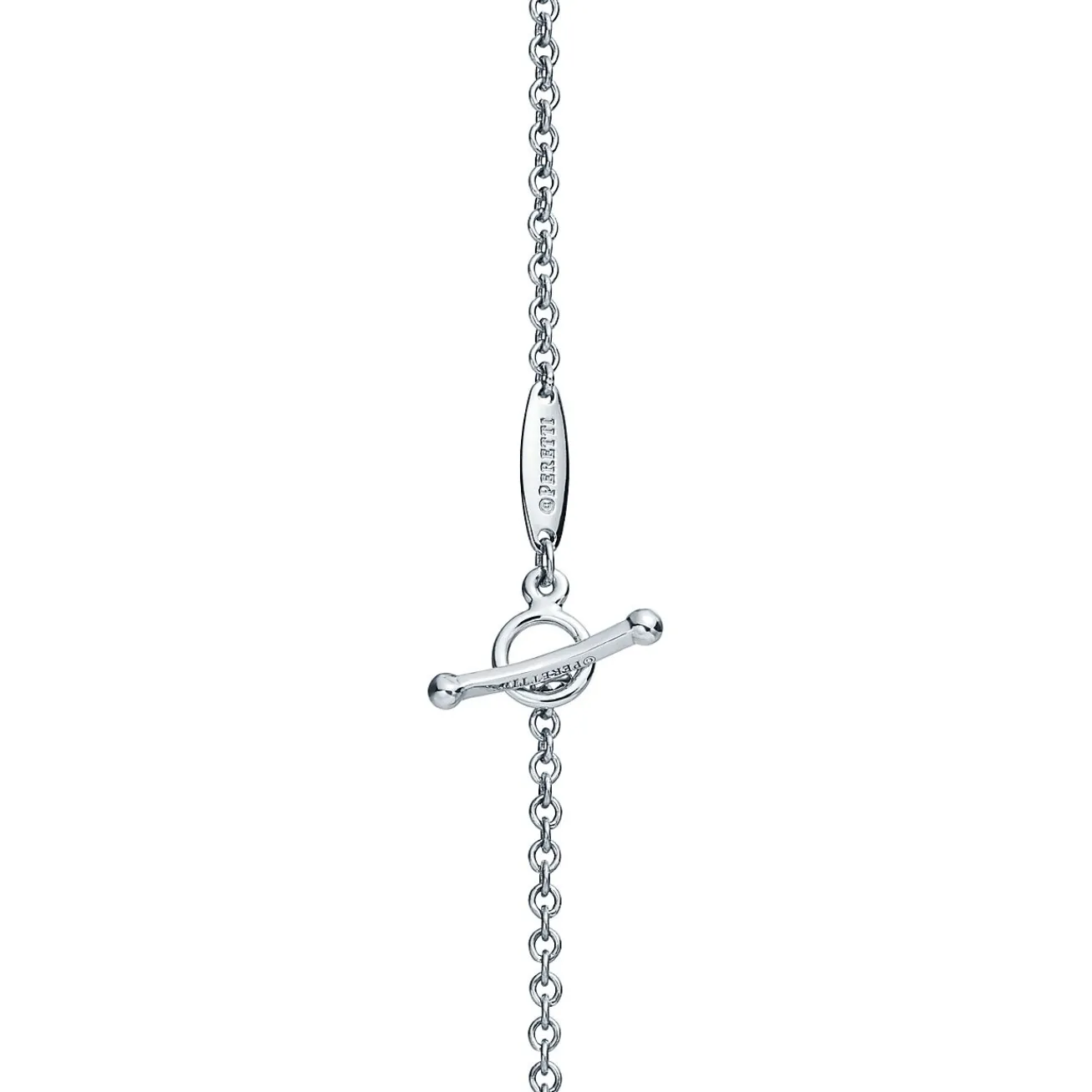 Tiffany & Co. Elsa Peretti® Color by the Yard sprinkle necklace in platinum with gemstones. | ^ Necklaces & Pendants|Platinum Jewelry