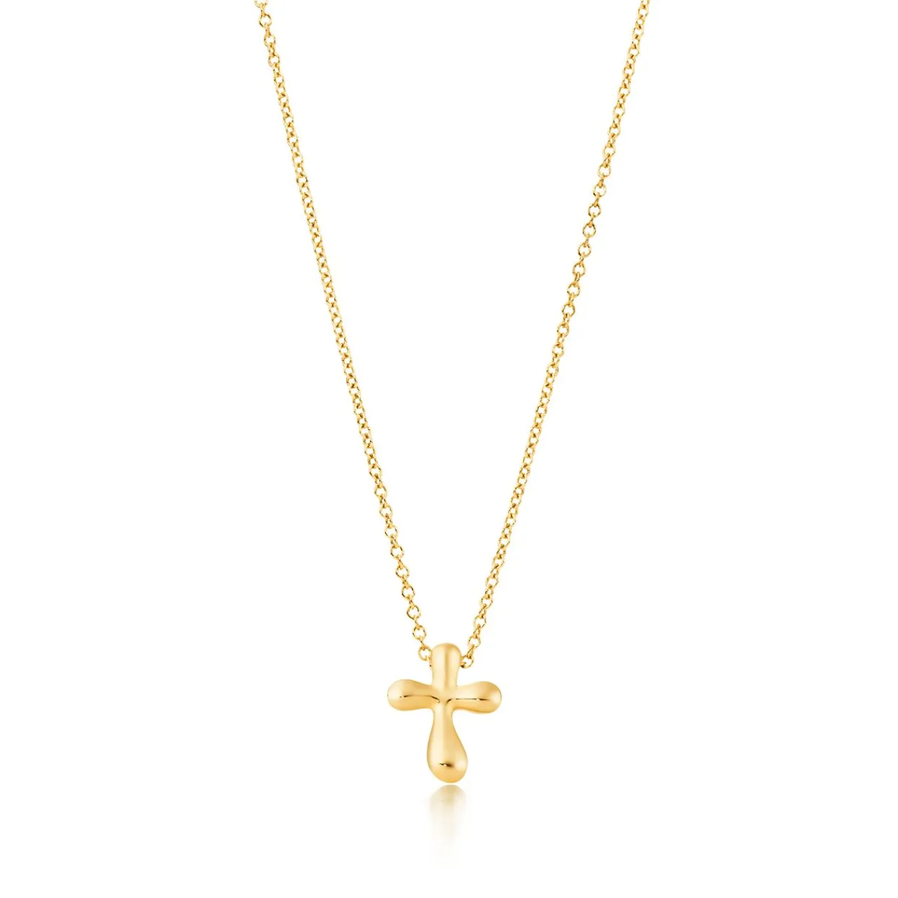 Tiffany & Co. Elsa Peretti® cross pendant in 18k gold, 12 mm wide. | ^ Necklaces & Pendants|Gold Jewelry