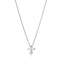 Tiffany & Co. Elsa Peretti® cross pendant in sterling silver, 12 mm long. | ^ Necklaces & Pendants|Sterling Silver Jewelry
