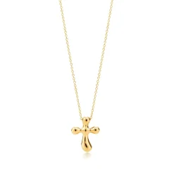 Tiffany & Co. Elsa Peretti® cross pendant in 18k gold, 14 mm wide. | ^ Necklaces & Pendants|Gold Jewelry