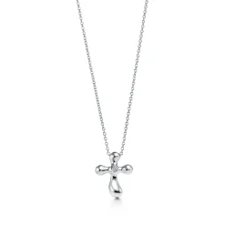 Tiffany & Co. Elsa Peretti® Cross pendant. Diamonds, silver. | ^ Necklaces & Pendants|Sterling Silver Jewelry
