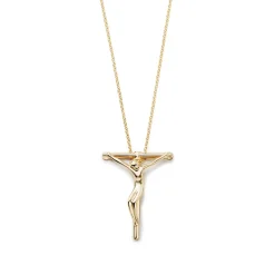 Tiffany & Co. Elsa Peretti® crucifix pendant in 18k gold, 27 mm wide. | ^ Necklaces & Pendants|Gold Jewelry