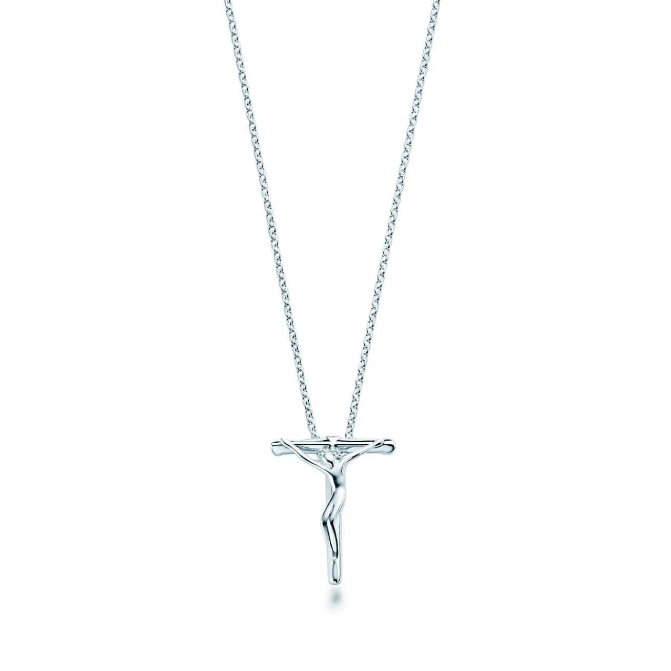 Tiffany & Co. Elsa Peretti® crucifix pendant in sterling silver, 19 mm wide. | ^ Necklaces & Pendants|Sterling Silver Jewelry