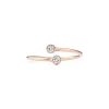 Tiffany & Co. Elsa Peretti® Diamond Hoop ring in 18k rose gold with diamonds. | ^ Rings|Rose Gold Jewelry
