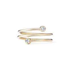 Tiffany & Co. Elsa Peretti® Diamond Hoop three-row ring in 18k gold with diamonds. | ^ Rings|Stacking Rings