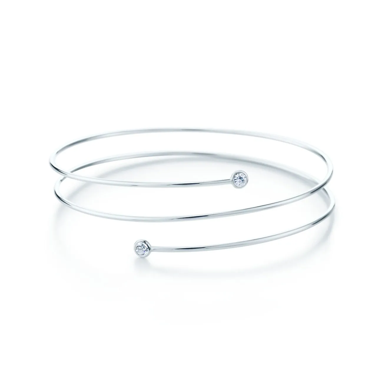 Tiffany & Co. Elsa Peretti® Diamond Hoop three-row bracelet in sterling silver with diamonds, | ^ Bracelets|Sterling Silver Jewelry