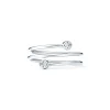 Tiffany & Co. Elsa Peretti® Diamond Hoop three-row ring in platinum with diamonds. | ^ Rings|Platinum Jewelry