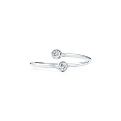 Tiffany & Co. Elsa Peretti® Diamond Hoop ring in platinum with diamonds. | ^ Rings|Dainty Jewelry