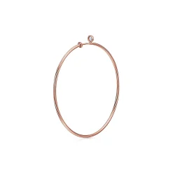 Tiffany & Co. Elsa Peretti® Diamond Hoop earrings in 18k rose gold with diamonds, medium. | ^ Earrings|Hoop Earrings