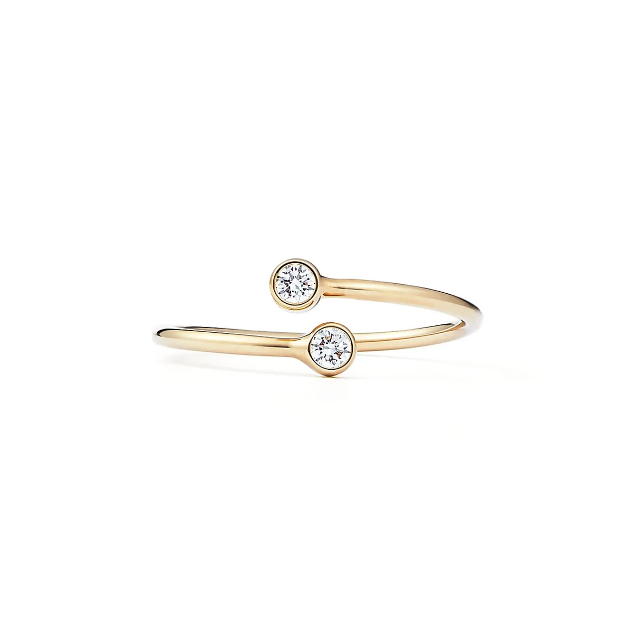 Tiffany & Co. Elsa Peretti® Diamond Hoop ring in 18k gold with diamonds. | ^ Rings|Dainty Jewelry