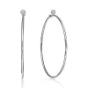 Tiffany & Co. Elsa Peretti® Diamond Hoop earrings in sterling silver with diamonds, large. | ^ Earrings|Hoop Earrings