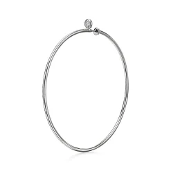 Tiffany & Co. Elsa Peretti® Diamond Hoop earrings in sterling silver with diamonds, large. | ^ Earrings|Hoop Earrings