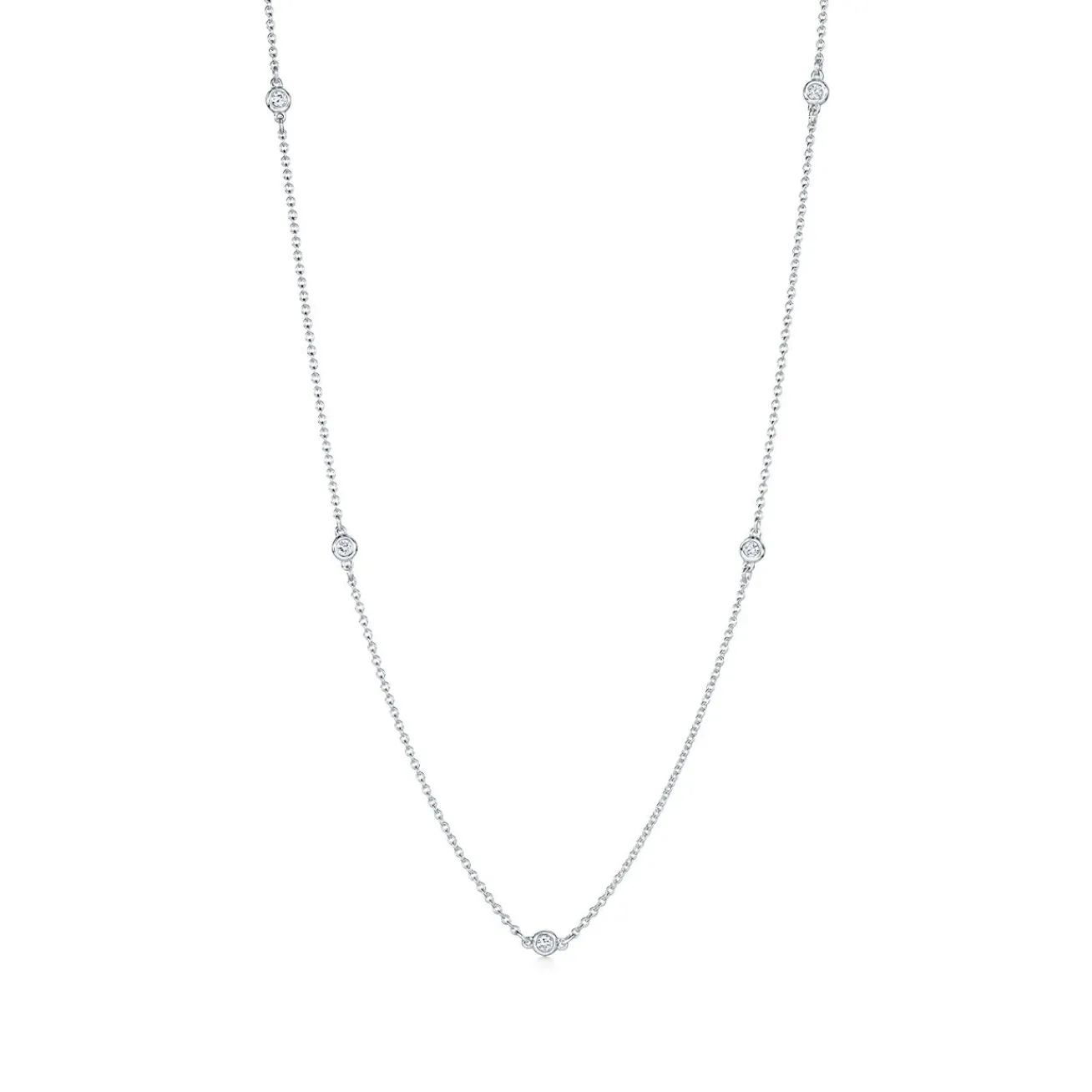 Tiffany & Co. Elsa Peretti® Diamonds by the Yard® necklace in sterling silver. | ^ Necklaces & Pendants|Sterling Silver Jewelry
