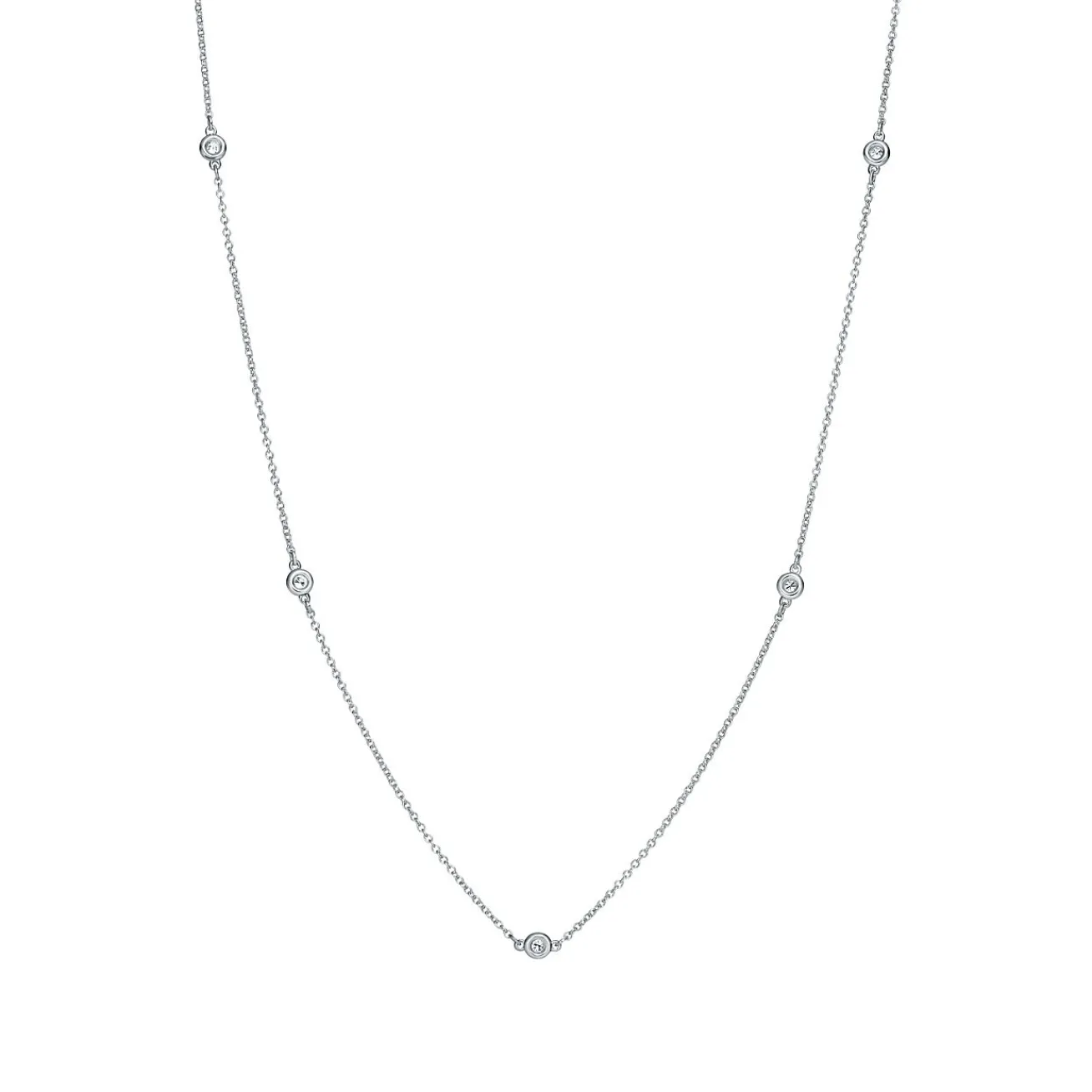 Tiffany & Co. Elsa Peretti® Diamonds by the Yard® necklace in sterling silver. | ^ Necklaces & Pendants|Sterling Silver Jewelry