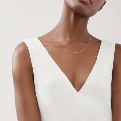 Tiffany & Co. Elsa Peretti® Diamonds by the Yard® necklace in sterling silver. | ^ Necklaces & Pendants|Sterling Silver Jewelry