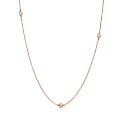 Tiffany & Co. Elsa Peretti® Diamonds by the Yard® sprinkle necklace in 18k rose gold. | ^ Necklaces & Pendants|Rose Gold Jewelry