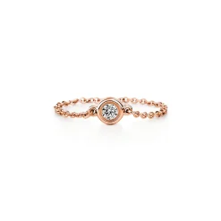 Tiffany & Co. Elsa Peretti® Diamonds by the Yard® ring in 18k rose gold. | ^ Rings|Rose Gold Jewelry