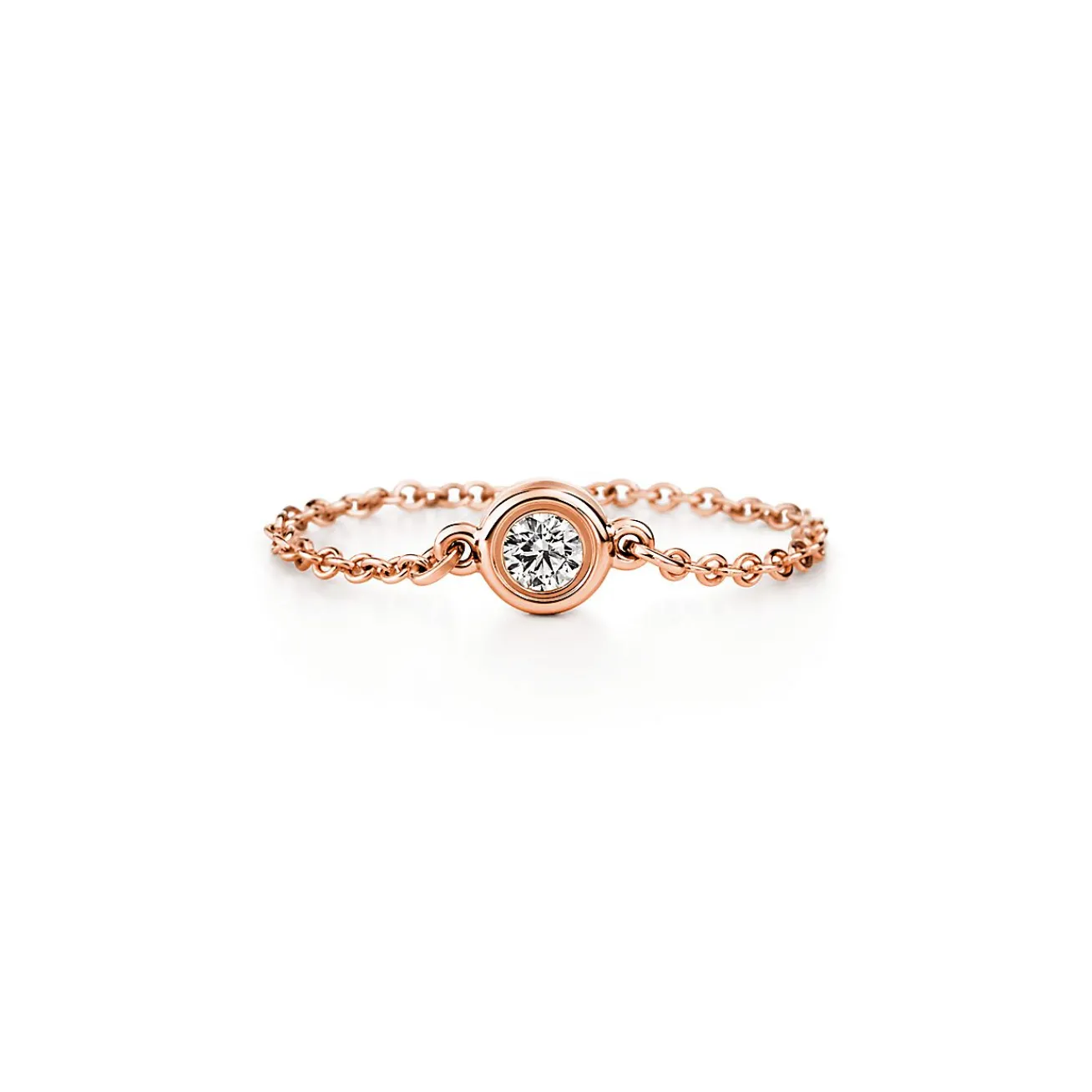 Tiffany & Co. Elsa Peretti® Diamonds by the Yard® ring in 18k rose gold. | ^ Rings|Rose Gold Jewelry