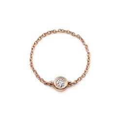 Tiffany & Co. Elsa Peretti® Diamonds by the Yard® ring in 18k rose gold. | ^ Rings|Rose Gold Jewelry