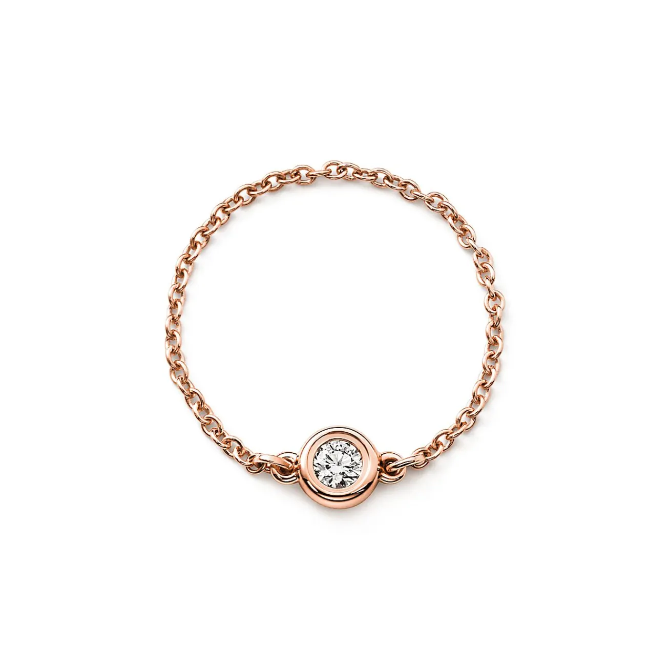 Tiffany & Co. Elsa Peretti® Diamonds by the Yard® ring in 18k rose gold. | ^ Rings|Rose Gold Jewelry
