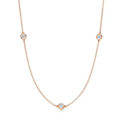 Tiffany & Co. Elsa Peretti® Diamonds by the Yard® necklace in 18k rose gold. | ^ Necklaces & Pendants|Rose Gold Jewelry